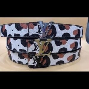 LV leopard belt